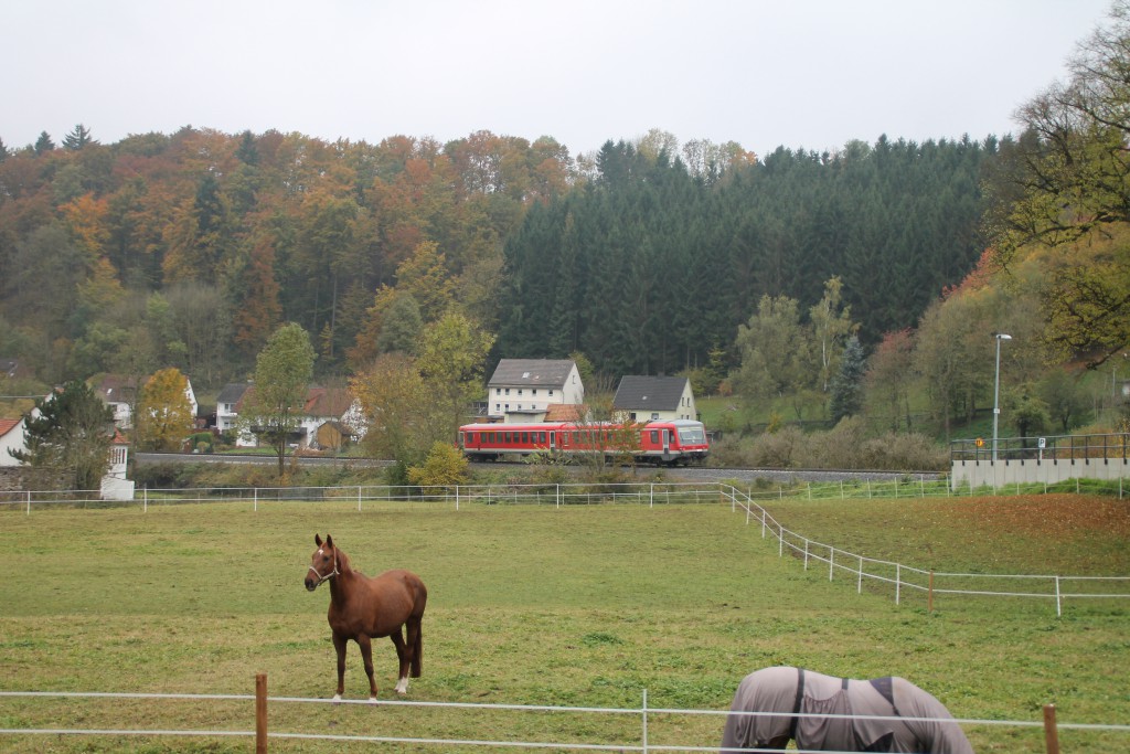 628 226 verlässt Thalitter in Richtung Frankenberg, aufgenommen am 24.10.2015.