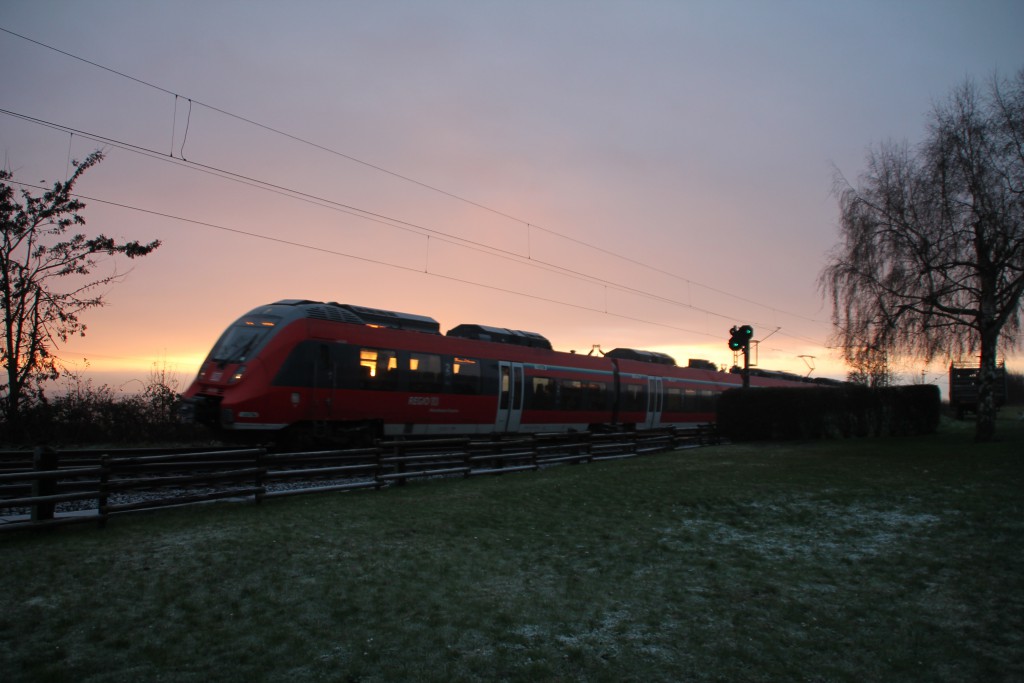 Ein TALENT 2 im Morgenlicht in der nähe von Butzbach, aufgenommen am 06.12.2015.