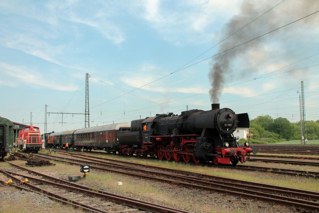 52 4867 im Eisenbahnmuseum Darmstadt-Kranichstein, aufgenommen am 14.05.2015.