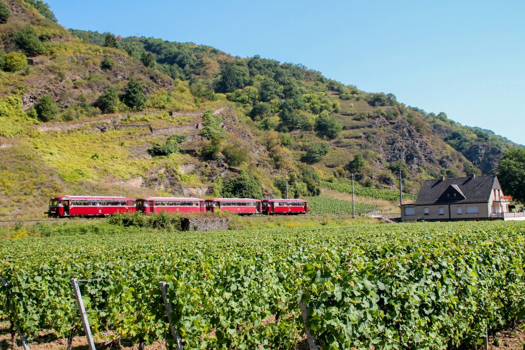 796 785, 998 271, 998 172, 796 784 bei Pommern auf der Moselstrecke, aufgenommen am 27.08.2016.