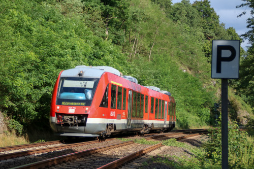 648 204 bei Runkel auf der Lahntalbahn, aufgenommen am 29.07.2017.