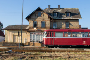 798 752 am Stellwerk im Bahnhof Beienheim auf der Horlofftalbahn, aufgenommen am 20.01.2019.