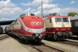 TEE 601 008 und 120 004 stehen in Koblenz-Lützel, aufgenommen am 21.06.2019.