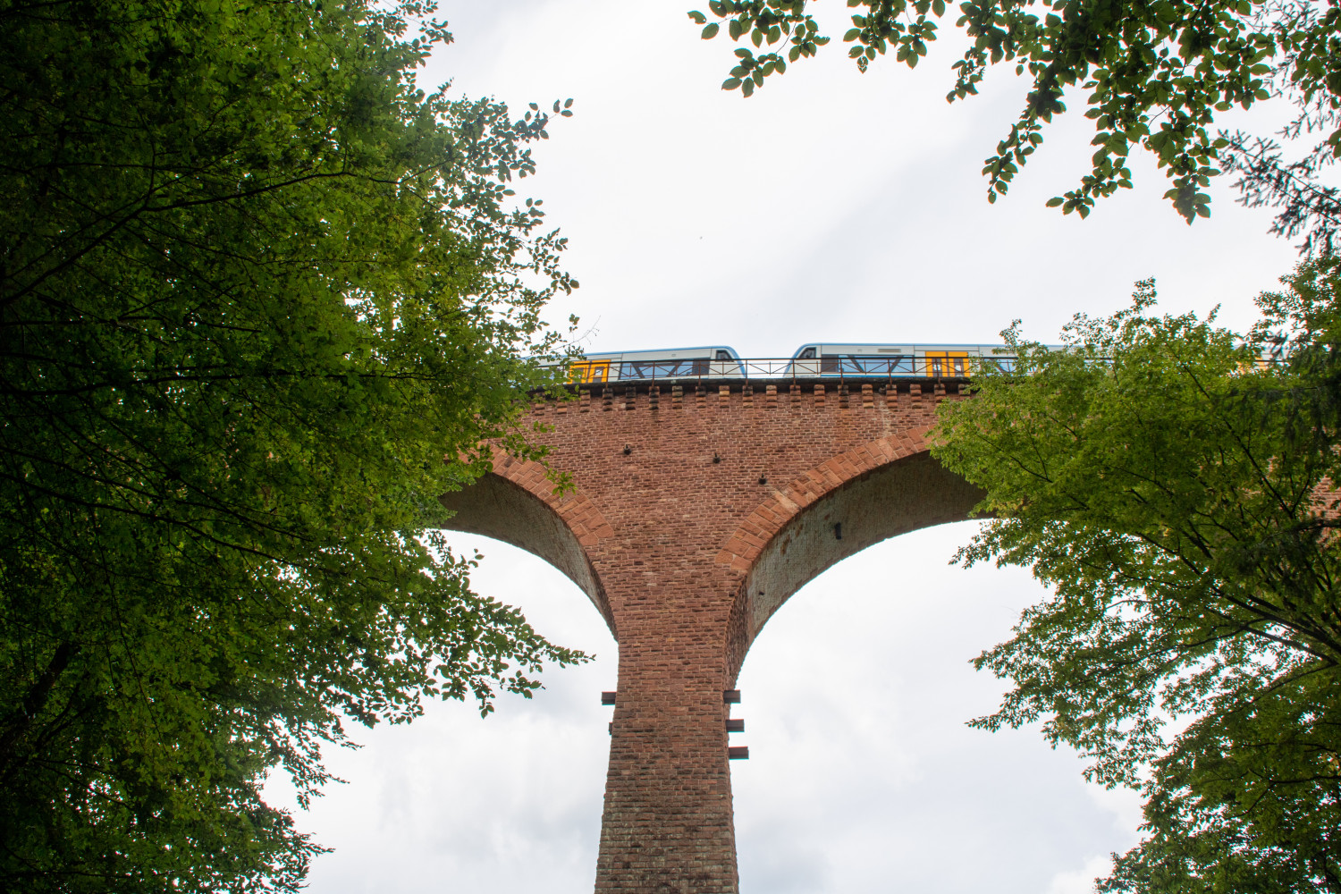 650 351 und 650 350 überqueren das Hubertusviadukt der Hunsrückbahn, aufgenommen am 19.07.2020.