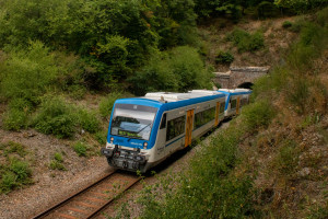 650 350 und 650 351 am Talbergtunnel auf der Hunsrückbahn, aufgenommen am 19.07.2020.