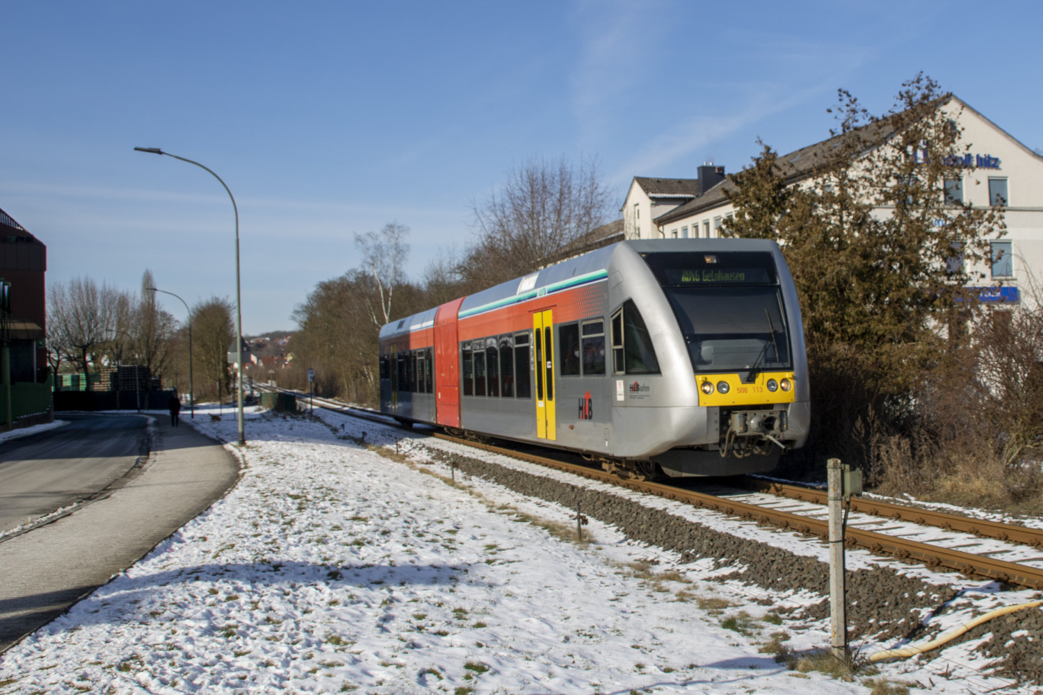 646 415 kurz vor dem Bahnhof Lich, aufgenommen am 14.02.2021.