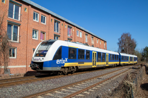 ERIXX 622 228 bei Gifhorn-Stadt, aufgenommen am 18.03.2022.