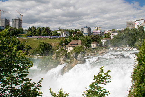 Ein DPZ der SBB S-Bahn hält am Rheinfall Schaffhausen, aufgenommen am 26.05.2022.