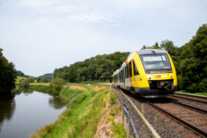 648 024 bei Fürfurt auf der Lahntalbahn, aufgenommen am 29.06.2024.