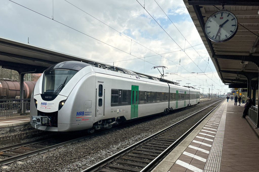 MRB Leihfahrzeug 1440 331 im Bahnhof Bad-Nauheim auf der Main-Weser-Bahn, aufgenommen am 07.03.2024.
