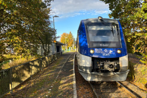 554 118 am Haltepunkt Watzenborn-Steinberg auf der Lahn-Kinzig-Bahn, aufgenommen am 22.10.2024.