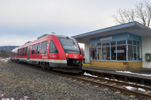 648 452 in Rotenhain auf der Oberwesterwaldbahn, aufgenommen am 16.01.2025.